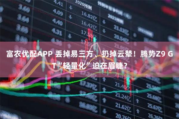 富农优配APP 丢掉易三方、扔掉云辇！腾势Z9 GT“轻量化”迫在眉睫？